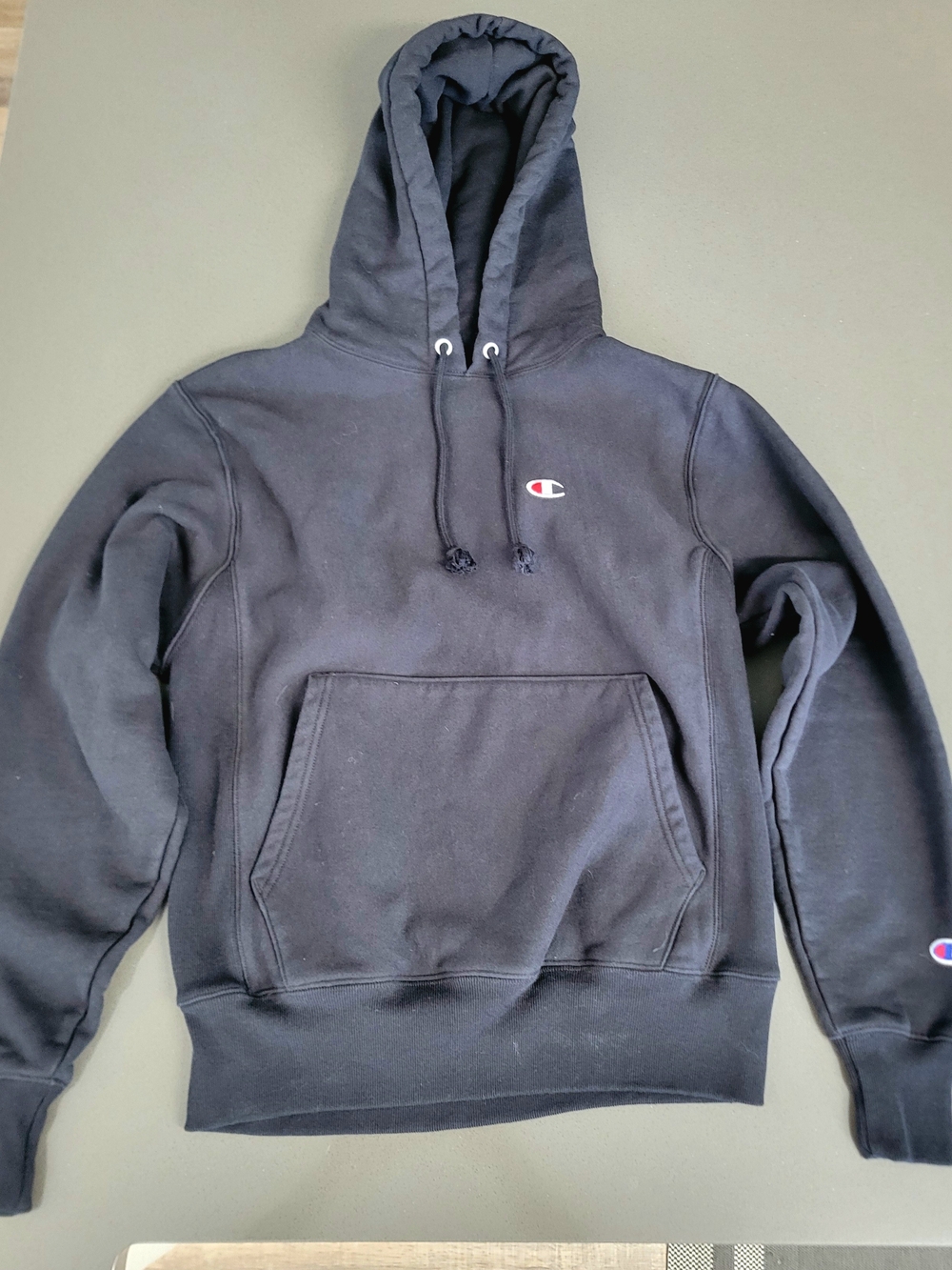 Champion Reverse Weave Hoodie – Black (Size Small)